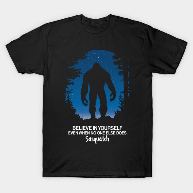 I Believe In Bigfoot T-Shirt by KewaleeTee